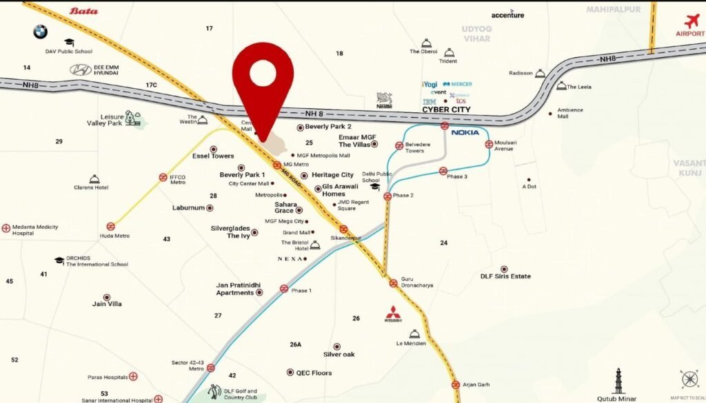M3M Jewel Location Map
